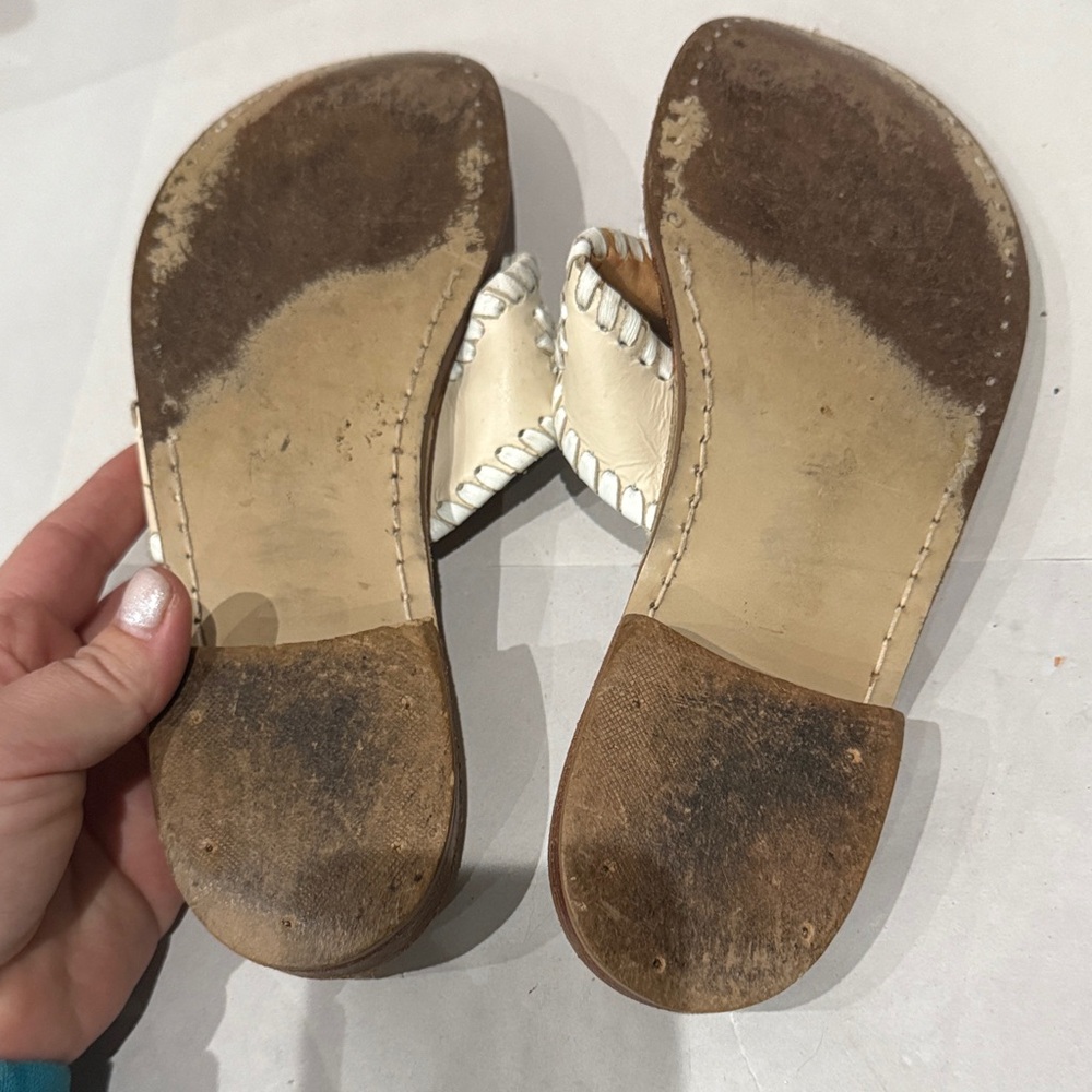 Jack Rogers Cream and Brown Sandals - Picture 5 of 5
